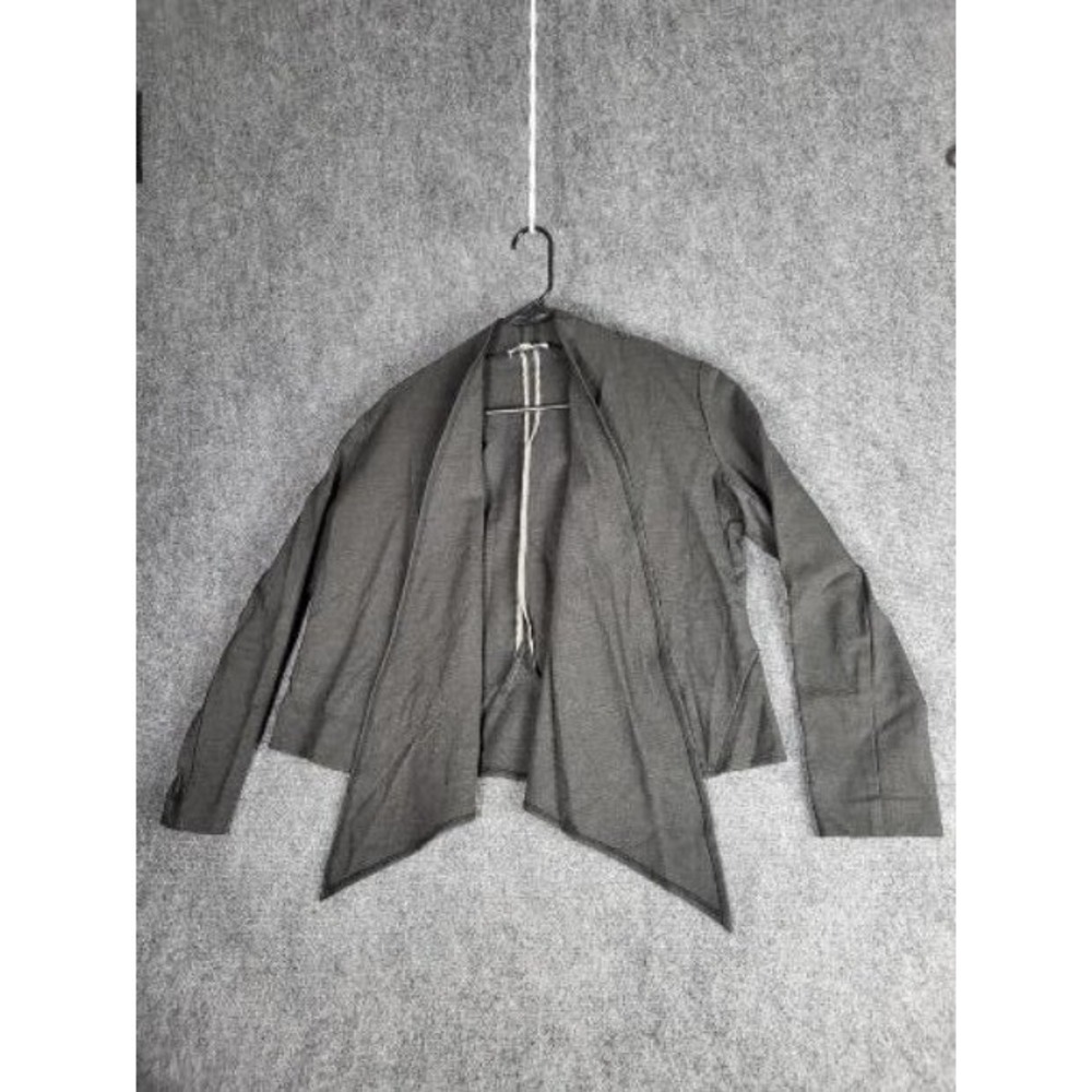 Neiman Marcus Drape Jacket Women Sz L Gray Designer Office Professional Workwear